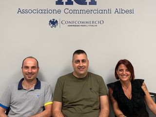 Il presidente di Albauno Boffa con i vice presidenti Torta e Ricca.