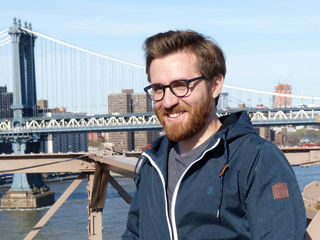 Davide Giri in uno scatto a Manhattan