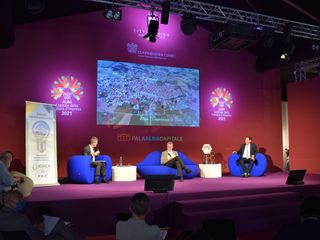 Un momento dell'incontro al Pala Alba Capitale