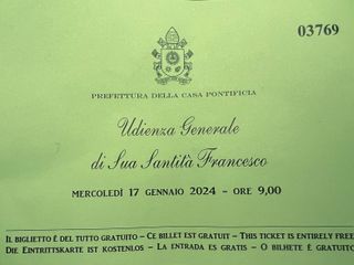 L'invito giunto dal Vaticano L'invito giunto dal Vaticano