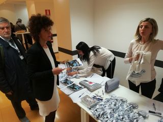 Da sinistra il garante albese per i diritti dei detenuti Prandi, il sindaco Marello, il ministro Bonafede e il presidente della Corte d'Appello di Roma Luciano Panzani