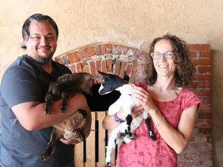 Con le caprette Torino e Isabella