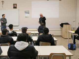 Alcuni momenti dell'incontro tenuto presso la sede dell'istituto fossanese