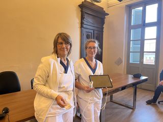 Cristina Giordanino, Claudia Montagnana infermiere della terapia antalgica con l'ecografo per gli accessi venosi Cristina Giordanino, Claudia Montagnana infermiere della terapia antalgica con l'ecografo per gli accessi venosi