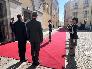 Alcuni momenti della cerimonia tenuta al Teatro Toselli di Cuneo Alcuni momenti della cerimonia tenuta al Teatro Toselli di Cuneo