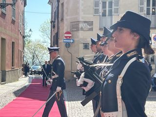 Alcuni momenti della cerimonia tenuta al Teatro Toselli di Cuneo Alcuni momenti della cerimonia tenuta al Teatro Toselli di Cuneo