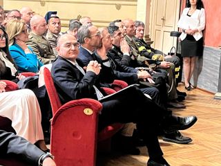 Alcuni momenti della cerimonia tenuta al Teatro Toselli di Cuneo Alcuni momenti della cerimonia tenuta al Teatro Toselli di Cuneo