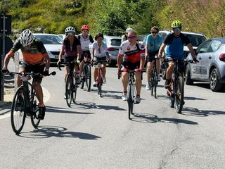 Beppe Costamagna durante il viaggio con gli amici