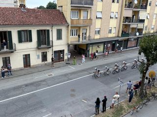 Saluzzo, il passaggio della Vuelta a Espana 2025 - foto Cinzia Aimone