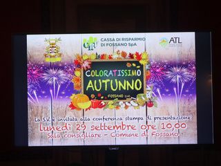 Qualche momento della presentazione della 25ª rassegna di "Coloratissimo autunno" a Fossano