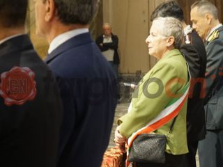 La sindaca di Cuneo, Patrizia Manassero, alla celebrazione eucaristica in occasione della festa patronale di San Michele