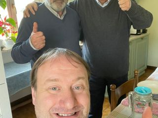 Don Marco Bruno con don Giovanni Banchio e don Michelangelo Priotto Don Marco Bruno con don Giovanni Banchio e don Michelangelo Priotto