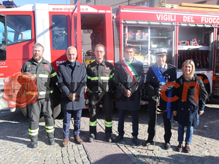 Alcuni momenti della celebrazione della Giornata dell'Unità Nazionale e delle Forze Armate in piazza Castello a Fossano