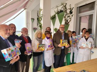 Savigliano, momenti della inaugurazione del Terrazzo in fiore nella Pediatria oncologica dell'Ospedale
