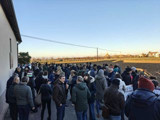 Momenti del presidio pubblico del Comitato di Ruata Eandi No al biogestore