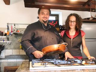 Devid e Serena in cucina