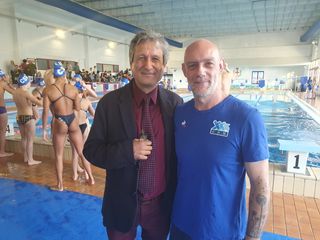 Sara Curtis con l'allenatore Thomas Maggiora Sara Curtis con l'allenatore Thomas Maggiora