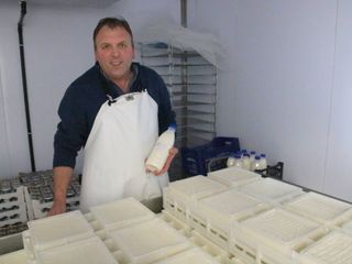 Gianni con lo stracchino e il latte pastorizzato Gianni con lo stracchino e il latte pastorizzato