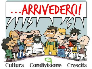 L'arrivederci a tutti delle sei aziende disegnato da Giorgio Tino