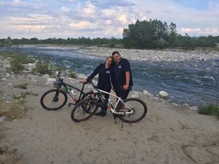 Federico Perrotta e Valentina Olla (conduttori) al parco fluviale Gesso-Stura