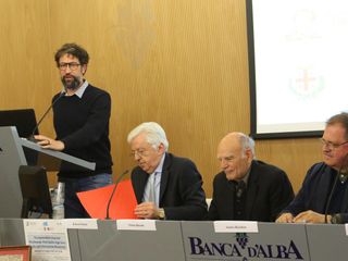Alcuni momenti dell'incontro albese tenuto nel 2018 per iniziativa dell'Associazione Culturale Giulio Parusso