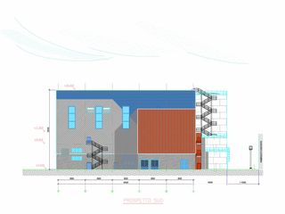 Il prospetto sud della nuova linea nona dove avverrà la lavorazione della materia prima