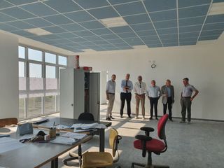 Un'aula che sarà adibita a laboratorio