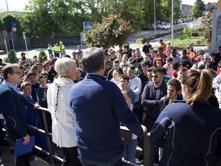 Verzuolo: centro Afp, maxi esercitazione antincendio Verzuolo: centro Afp, maxi esercitazione antincendio