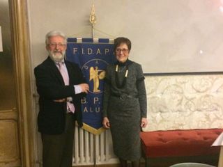 Saluzzo, presentazione programma Fai - Marco Piccat e la presidente Fidapa Sandra Ghione