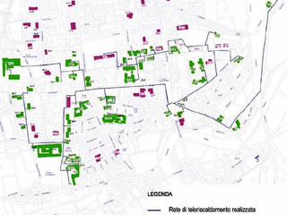 La rete cittadina di teleriscaldamento completata l'anno scorso