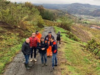 Frana a Vesime, dalla visita di ieri del vicepresidente regionale Carosso Frana a Vesime, dalla visita di ieri del vicepresidente regionale Carosso