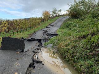 Frana a Vesime, dalla visita di ieri del vicepresidente regionale Carosso Frana a Vesime, dalla visita di ieri del vicepresidente regionale Carosso