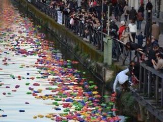 Immagini di Cracking Art ai Navigli di Milano