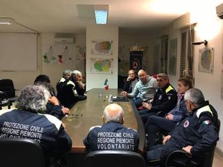 La partenza della Colonna mobile