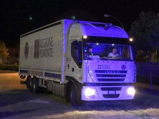 La partenza della Colonna mobile