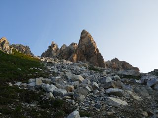 Becco Grande, cima est, dopo la frana
