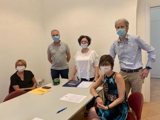 Un momento dell'incontro del Tavolo scuole, con gli assessori all’Istruzione Elisa Boschiazzo e ai Lavori pubblici Massimo Reggio