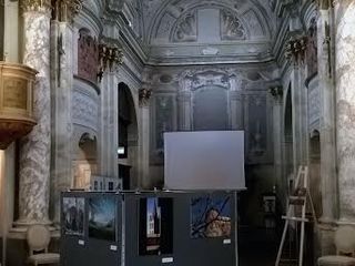 Saluzzo, Croce Nera l'allestimento dei mostra I nostri passi Saluzzo, Croce Nera l'allestimento dei mostra I nostri passi