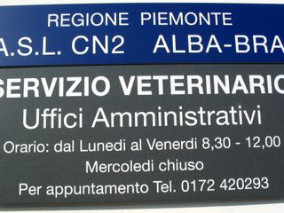 La targa dei nuovi locali