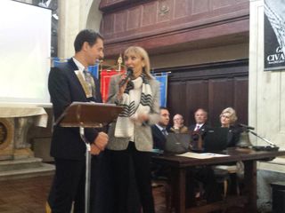 Paolo Francese con il Governatore Tiziana Lazzari