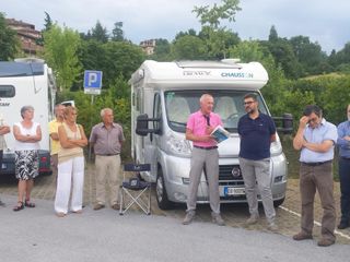 Saluzzo, presentazione dell'area camper nel posteggio Bodoni