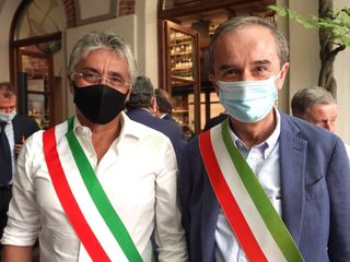 I sindaci di Alba Carlo Bo e Gianni Fogliato I sindaci di Alba Carlo Bo e Gianni Fogliato