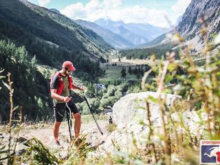 Domenico Saulo in alcuni passaggi dell'UTMB