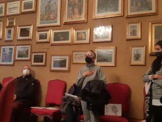 Saluzzo, sala rossa momenti della sottoscrizione della campagna di raccolta fondi "Insieme per l'Ospedale"