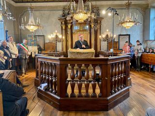 Saluzzo, momenti della commemorazione nella Sinagoga Saluzzo, momenti della commemorazione nella Sinagoga