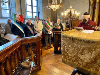 Saluzzo, momenti della commemorazione nella Sinagoga Saluzzo, momenti della commemorazione nella Sinagoga