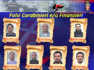 I sette finti Capitani, Tenenti e Marescialli dei CC o della G.d.F.