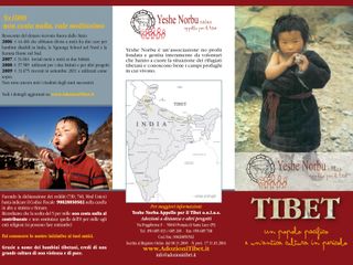 Saluzzo, depliant Shinè per il Tibet Saluzzo, depliant Shinè per il Tibet