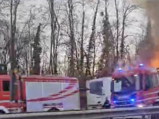 Vigili del fuoco sul posto