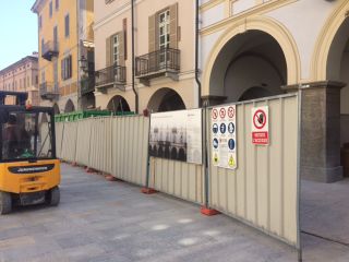 Il cantiere visto da via Roma